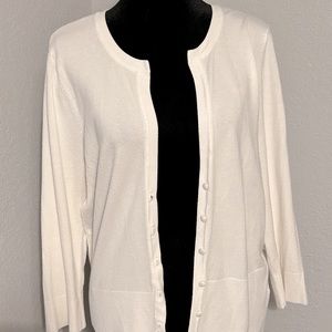 White | Black     Cardigan
